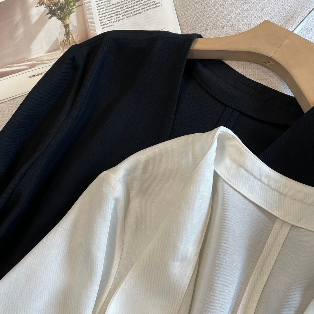 Damen Elegante Bluse mit strahlendem Knopfdetail Shop Nory