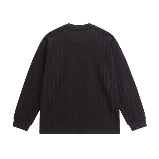 Unisex Gerippter Oversize-Pullover mit Raglanärmeln und Metalllogo Shop Nory