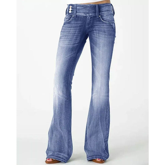 BeliShopnoryte Weinlese Seitenknopf Hohe Taille Skinny Jeans