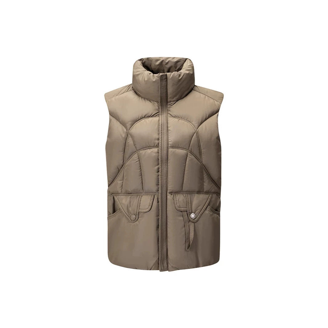 Damen Modern-artige gesteppte Thermoweste mit ergonomischer Körpersteppung und hohem Stehkragen Shop Nory