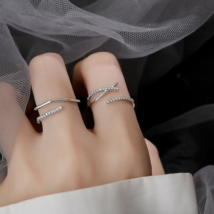 Damen Offener Zirkonia-Ring mit elegantem Design Shop Nory