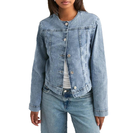 Damen zeitlose Denim-Jacke im modernen Schnitt
