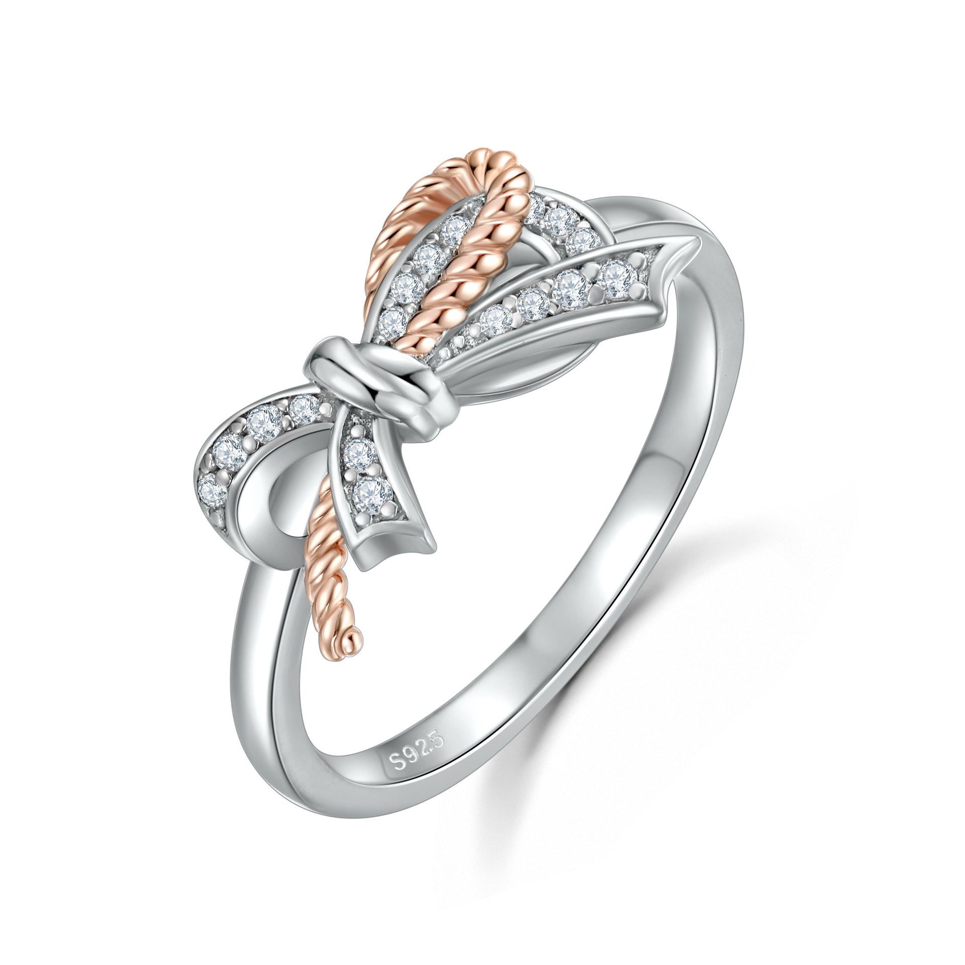 Damenring im eleganten Schleifen-Design mit funkelnden Zirkonia Shop Nory