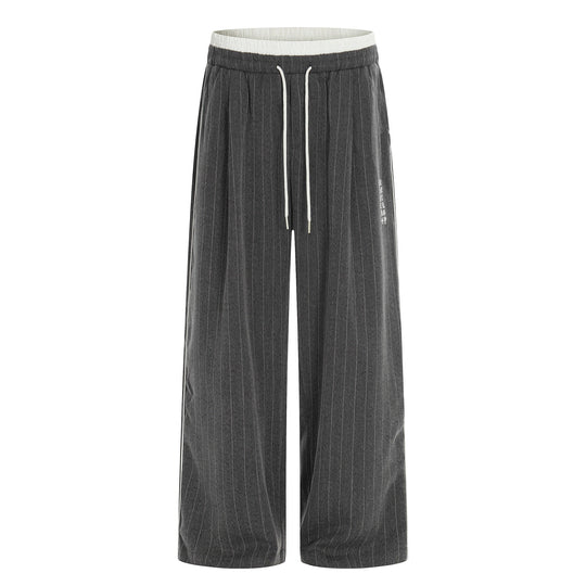Damen Weite Pinstripe-Culotte-Hose mit elastischem Bund und Kordelzug Shop Nory