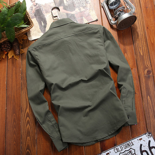 Herren Field-Overshirt aus Baumwollmix mit Brustklappen und Schulterpatten Shop Nory