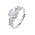 Damen Ring mit elegantem mondförmigem Edelstein und funkelnden Zirkonia-Verzierungen Shop Nory