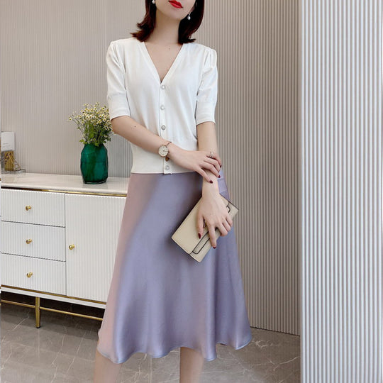 Damen Eleganter, schwingender Midi-Rock Shop Nory