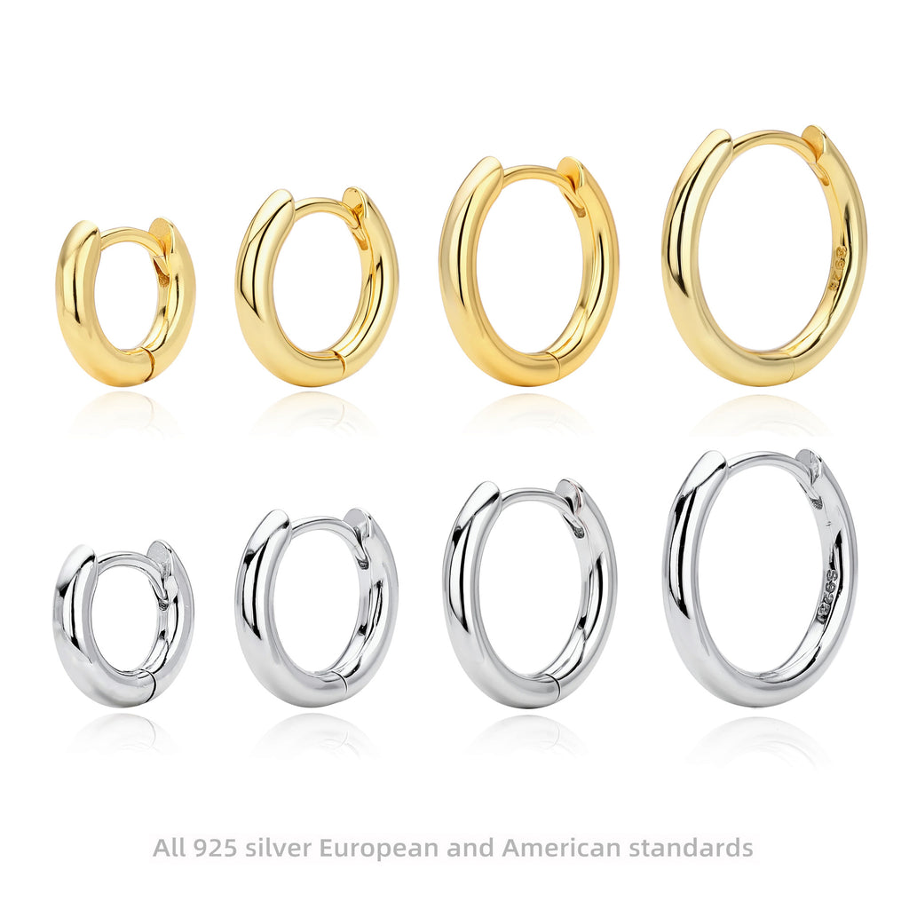 Damen Creolen mit zeitgenössischem Design aus hochwertigem 925 Sterling Silber Shop Nory