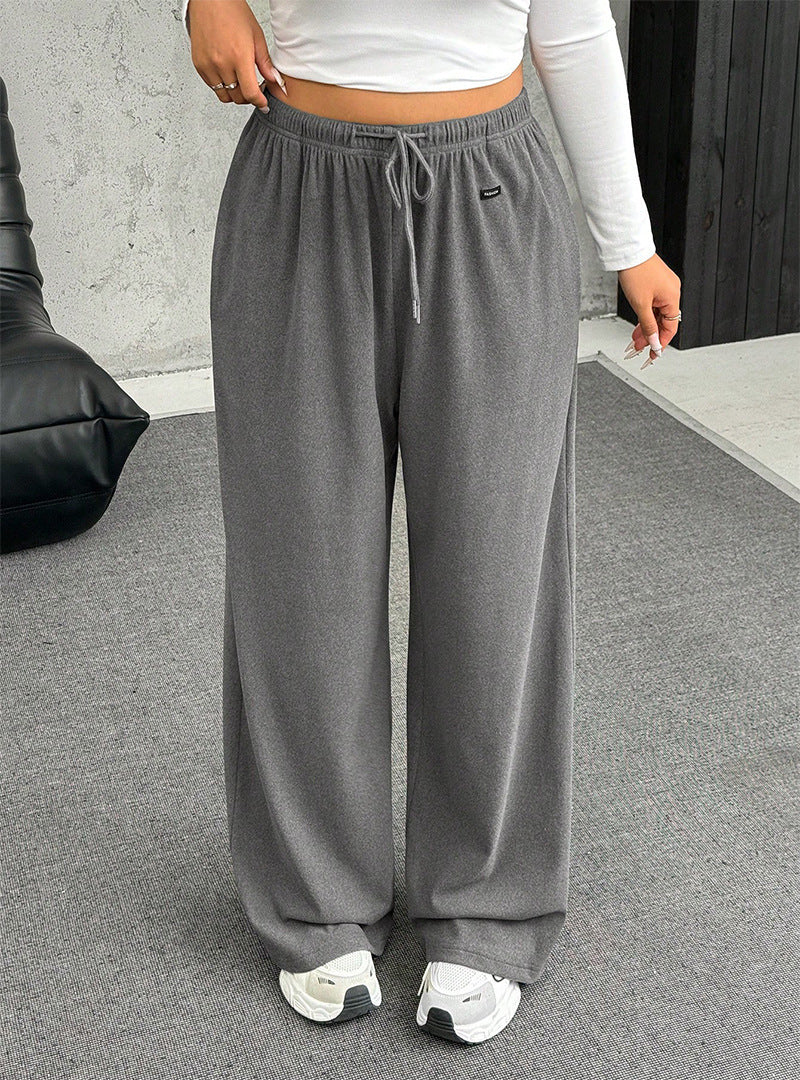 Damen nan weite Relaxhose mit hohem Bund elastischem Kordelzug und weitem Bein Shop Nory