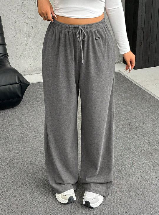 Damen nan weite Relaxhose mit hohem Bund elastischem Kordelzug und weitem Bein Shop Nory