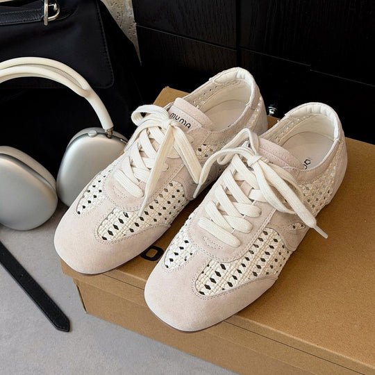 Damen elegante und luftige Schnürschuhe mit handgewShopnorytem Obermaterial