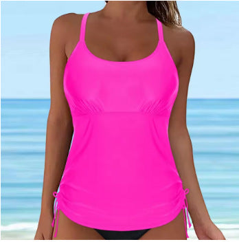 Damen lässiges Tankini-Oberteil mit Schnürung