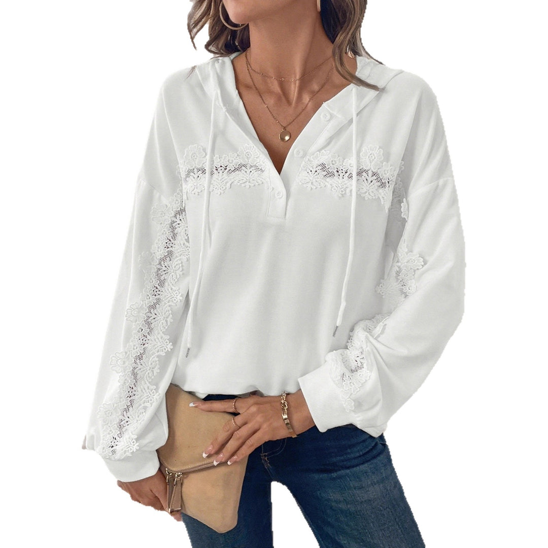 Damen Hoodie mit Spitzenakzenten Shop Nory