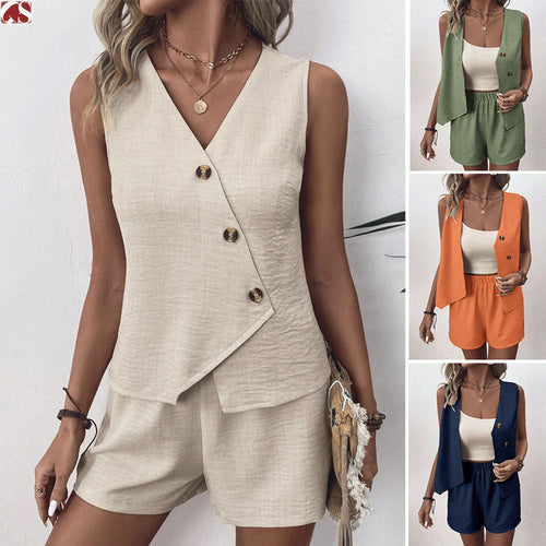 Damen eleganter Jumpsuit mit raffiniertem Wickeldesign