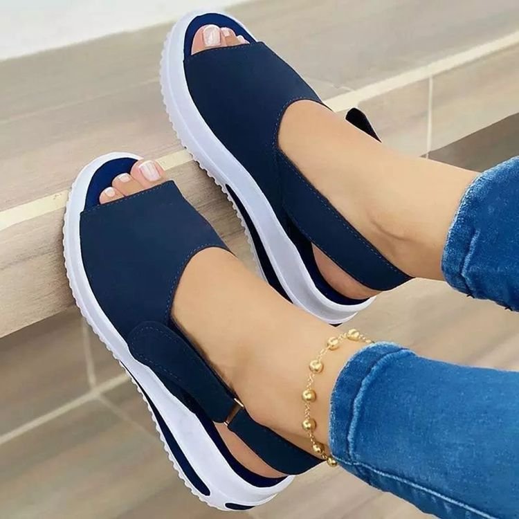 Damen Bunte Sandalen mit elastischer Ferse