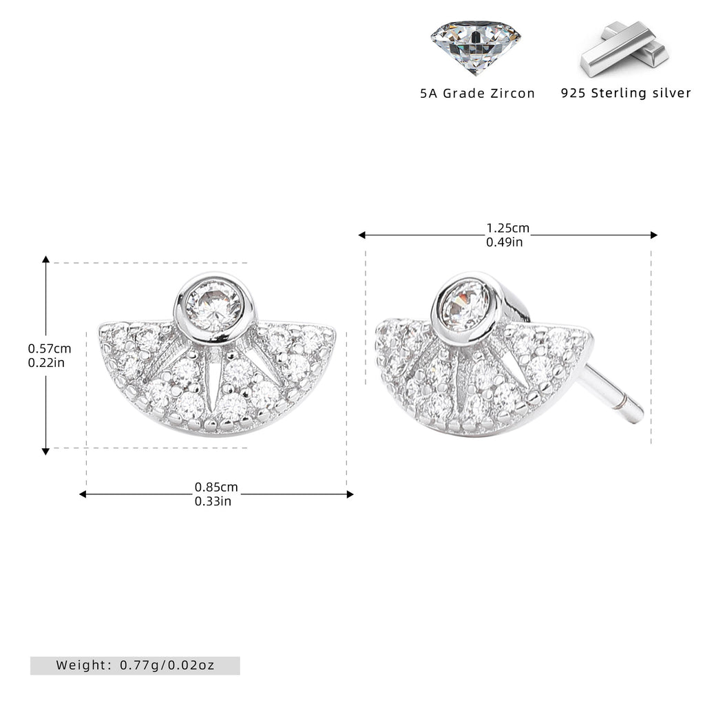 Damen Ohrstecker mit funkelndem Zirkonbesatz und elegantem Design Shop Nory