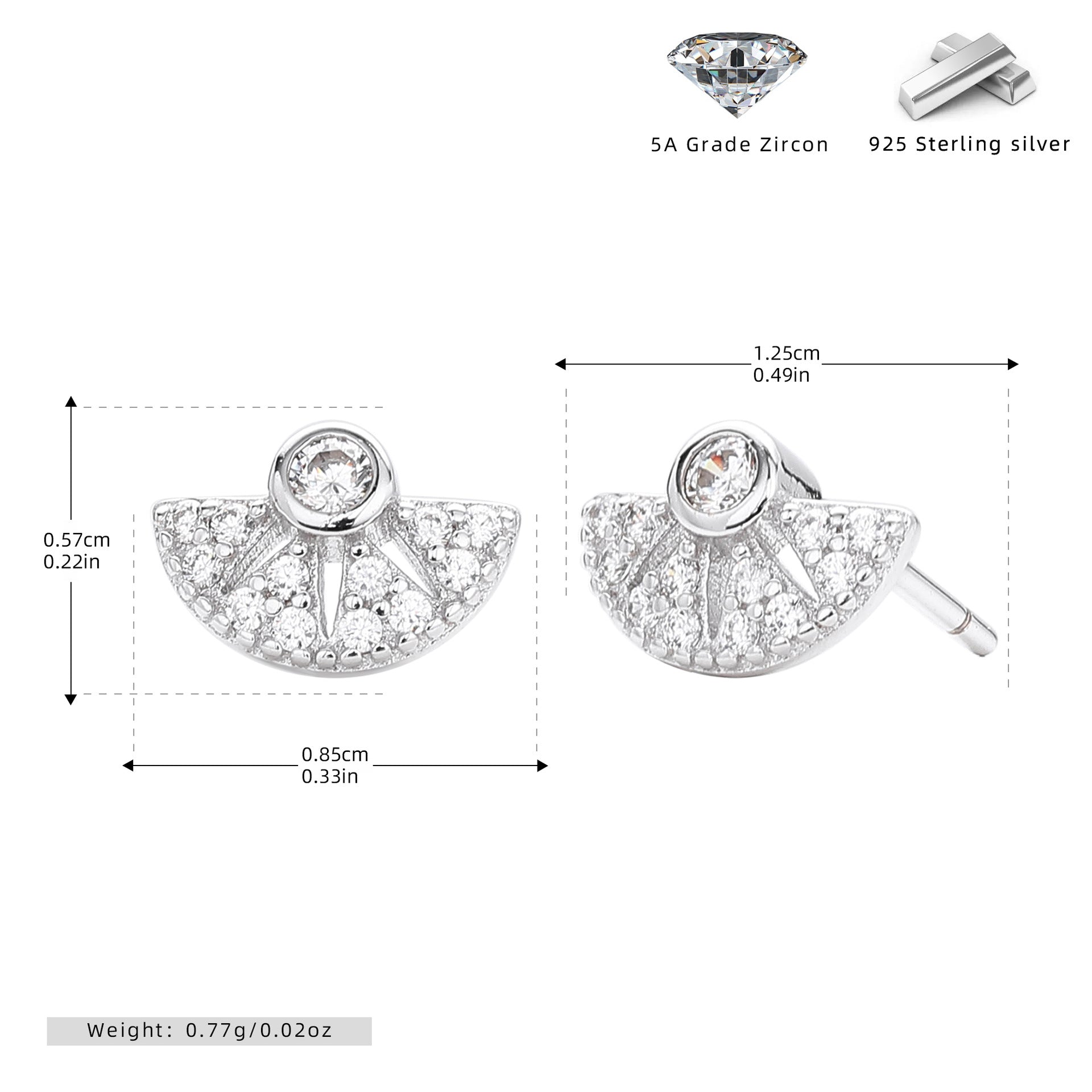 Damen Ohrstecker mit funkelndem Zirkonbesatz und elegantem Design Shop Nory