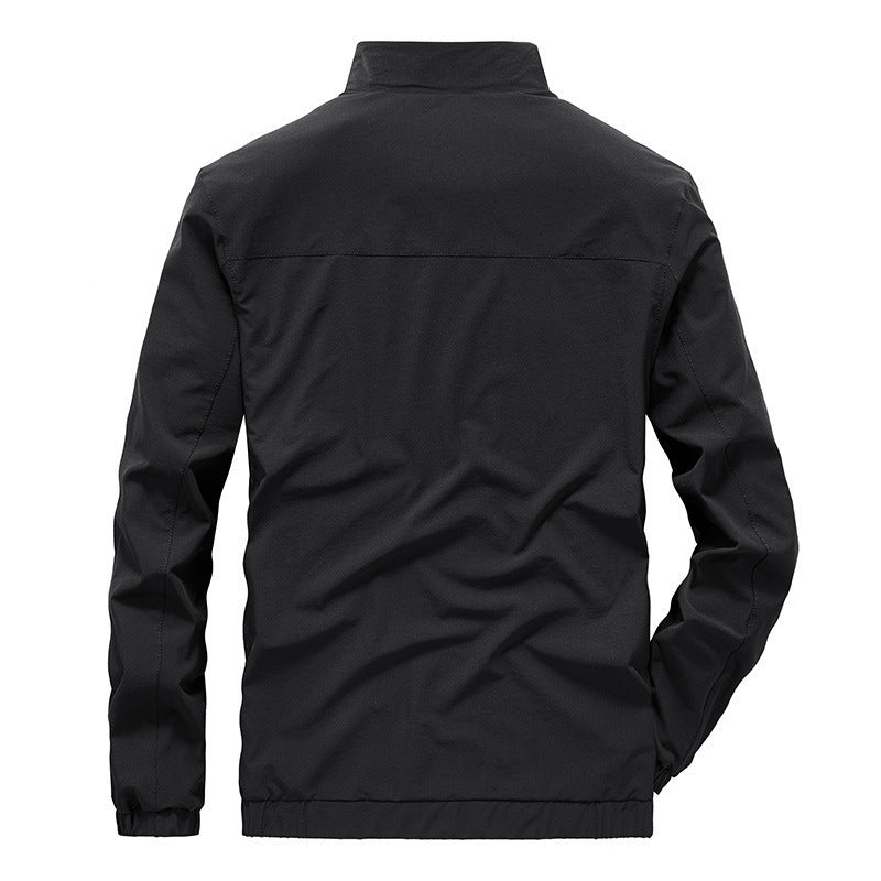 Herren leichte Softshell-Outdoorjacke mit Stehkragen wasserabweisender Oberfläche und Reißverschlusstaschen Shop Nory