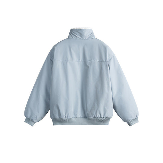 Damen Kurze Boxy-Steppjacke mit hohem Schalkragen, Teddykragen und elastischen Rippbündchen Shop Nory