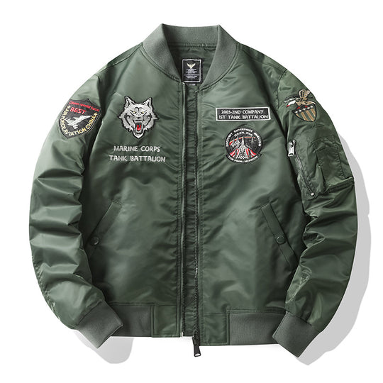 Herren Stylische Bomberjacke mit aufwendigen Applikationen Shop Nory