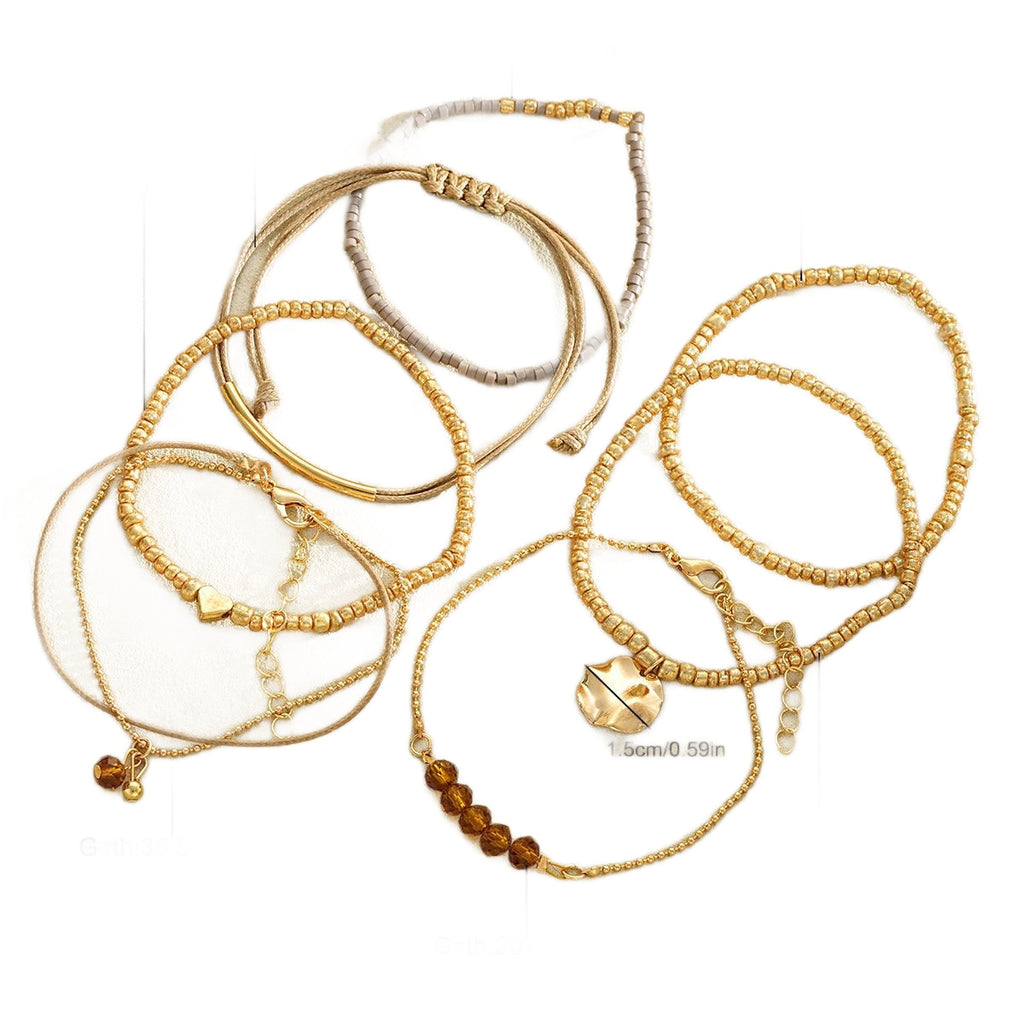 Damen Armband-Set mit vielfältigen Gliederformen und edlen Akzentdetails Shop Nory