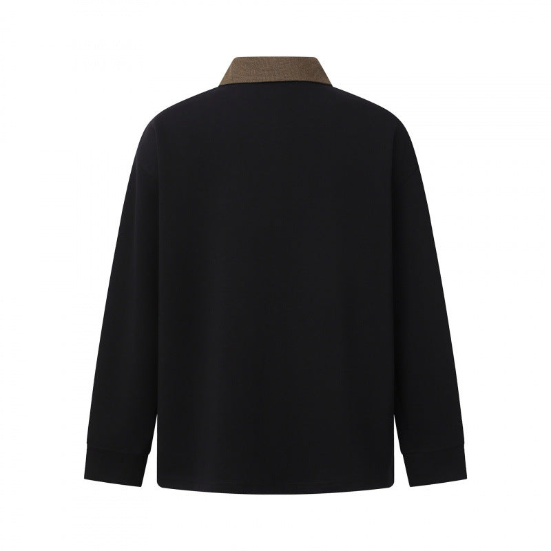 Herren Oversize-Poloshirt im Sweatshirt-Stil mit kontrastierendem Kragen Shop Nory
