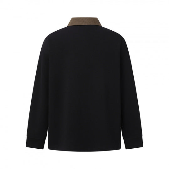 Herren Oversize-Poloshirt im Sweatshirt-Stil mit kontrastierendem Kragen Shop Nory