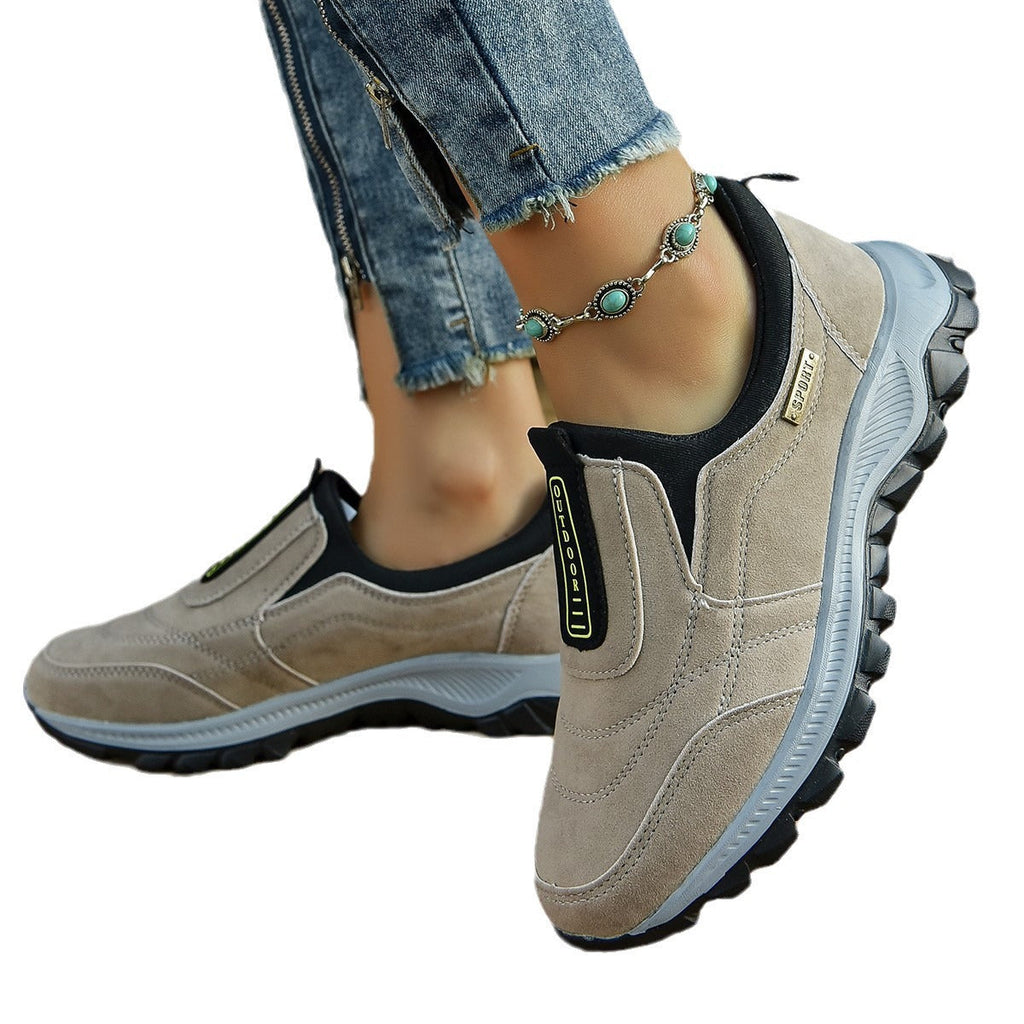 Damen Slip-On Sneakers mit elastischer Einfassung und rutschfester Profilsohle