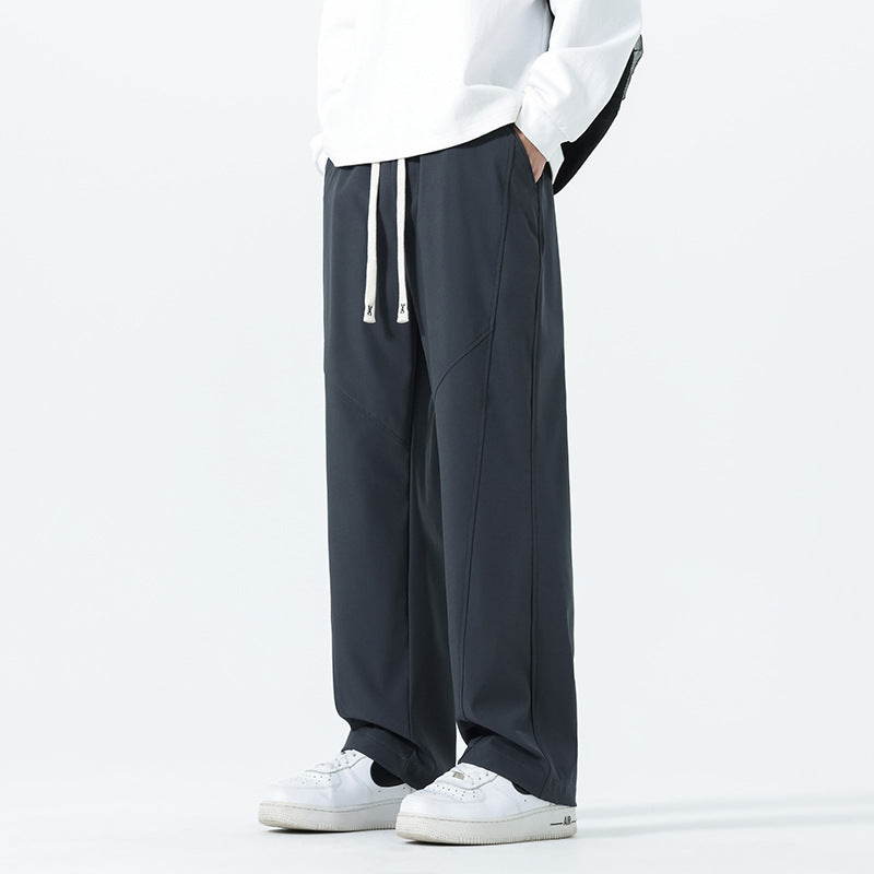 Herren Weite Relaxed‑Fit Freizeithose mit Tunnelzugbund und Teilungsnähten Shop Nory