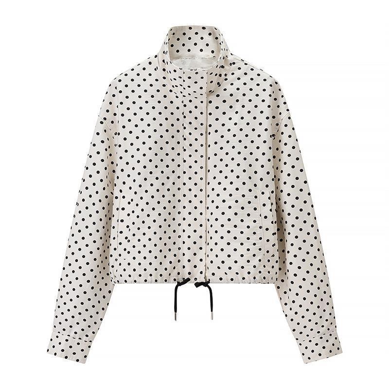 Damen Zweiteiliges Gepunktetes Blazer- und Shorts-Set mit Volumenärmeln und hoher Taille Shop Nory