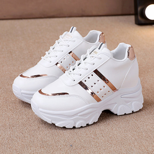 Damen Modische Plateau-Sneaker mit Chunky-Sohle und Metallic-Applikationen Shop Nory