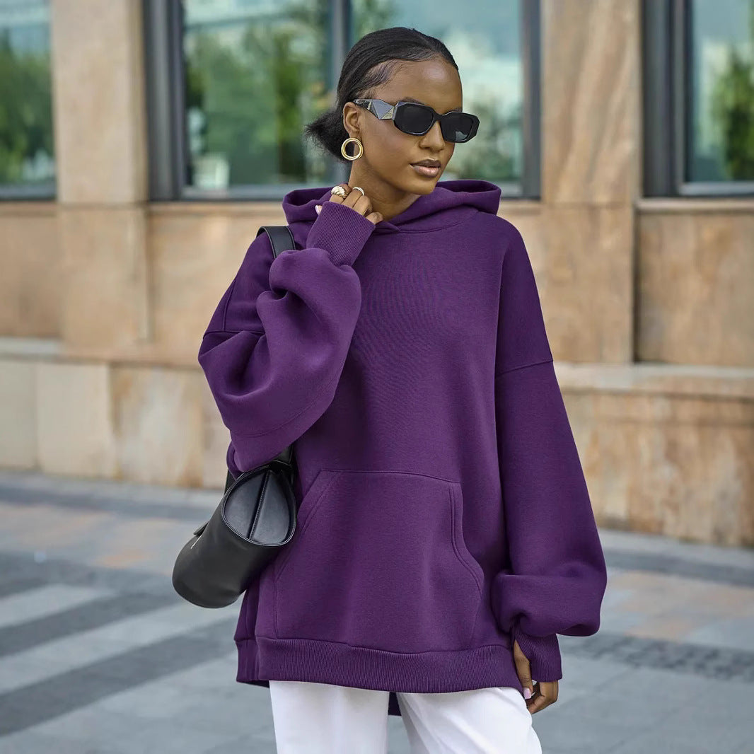 Damen Oversized Kapuzenpullover mit extra weitem Schnitt und Kängurutasche Shop Nory