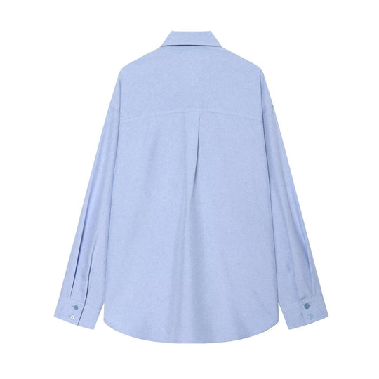 Damen Oversize-Hemdjacke mit Tunnelzug, Zierknotenverschluss und Hemdkragen Shop Nory