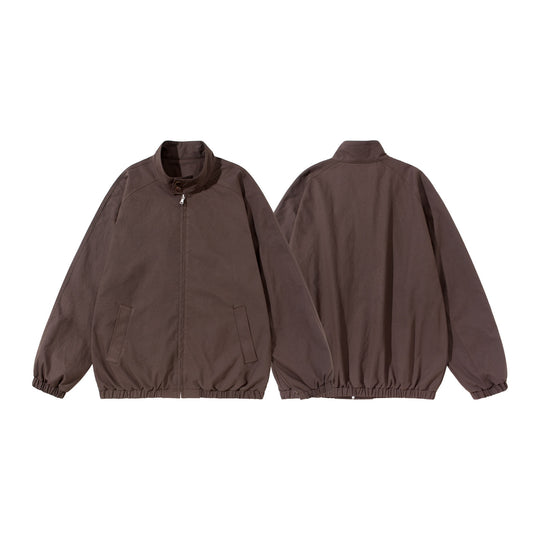 Unisex Kurz geschnittener Boxy‑Blouson mit Stehkragen, Kragenriegel und elastischem Saum Shop Nory