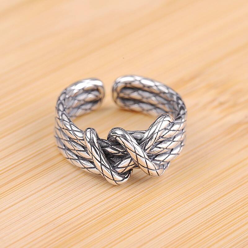 Herren Ring mit kunstvollem, geflochtenem Design Shop Nory