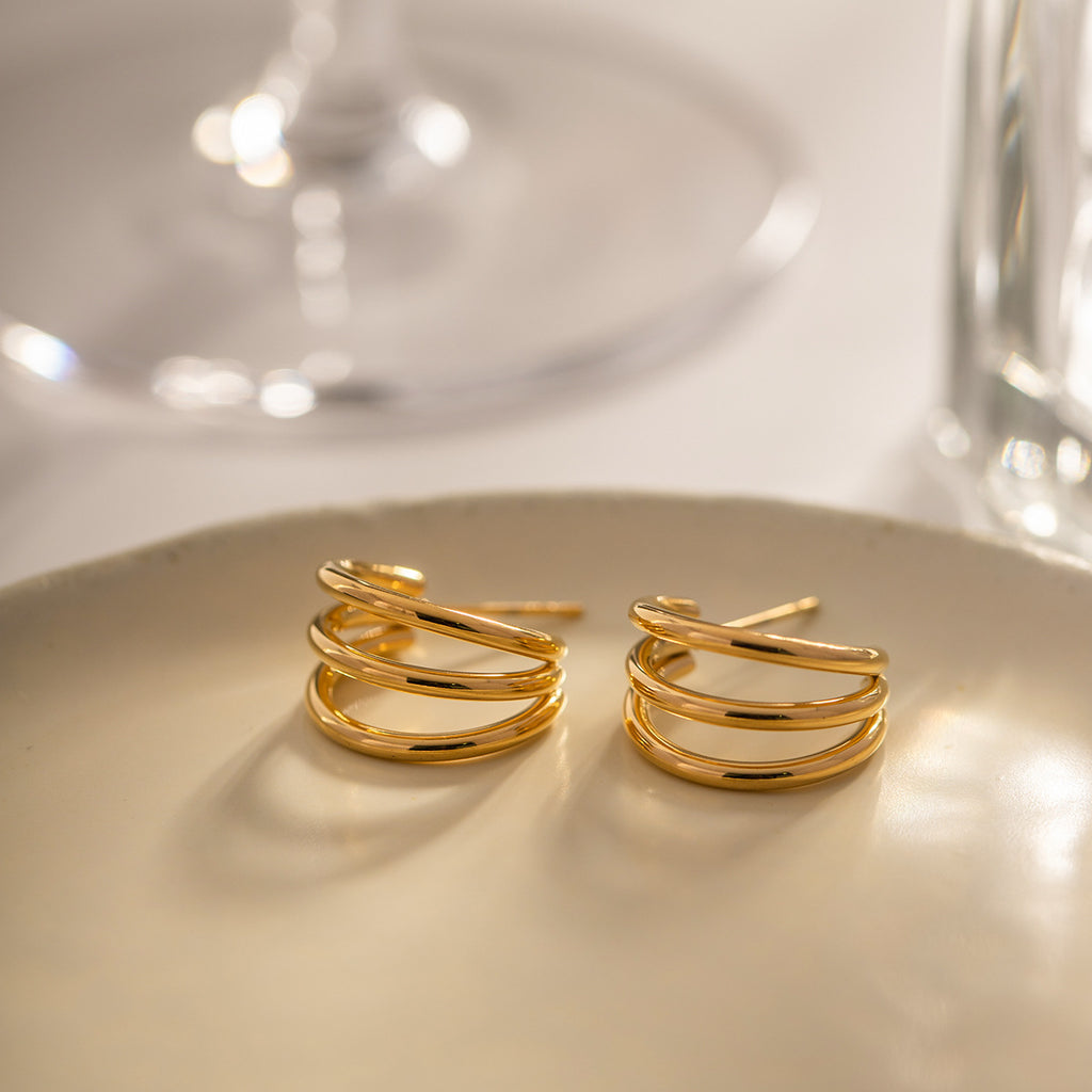 Damen Ohrhänger im modernen Spiral-Design Shop Nory