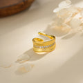 Damen Ring mit funkelndem Zirkonia und geschwungenem Design Shop Nory