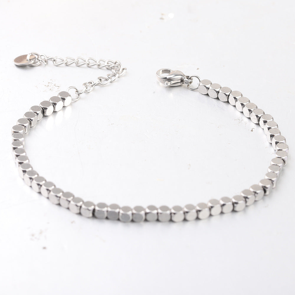 Damen Armband aus Edelstahl mit modernem, geometrischem Design Shop Nory