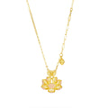 Damen Halskette mit kunstvollem Lotus-Anhänger und feinen Details Shop Nory