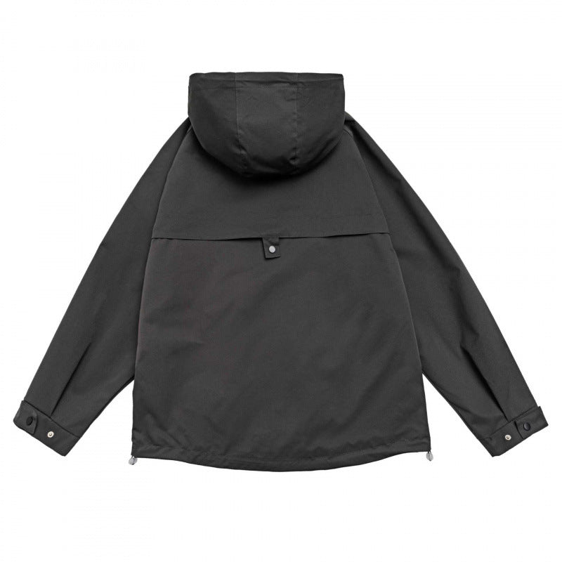 Unisex Oversize-Utility-Parka mit Kapuze, verdeckter Frontleiste und Multifunktions-Taschen Shop Nory