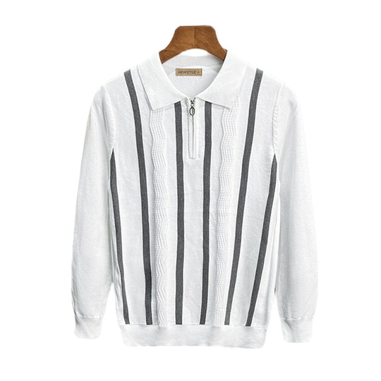 Herren trendiges Langarm-Polo Shop Nory