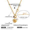 Damen Halskette mit Sonne und Swarovski-Steinen Shop Nory