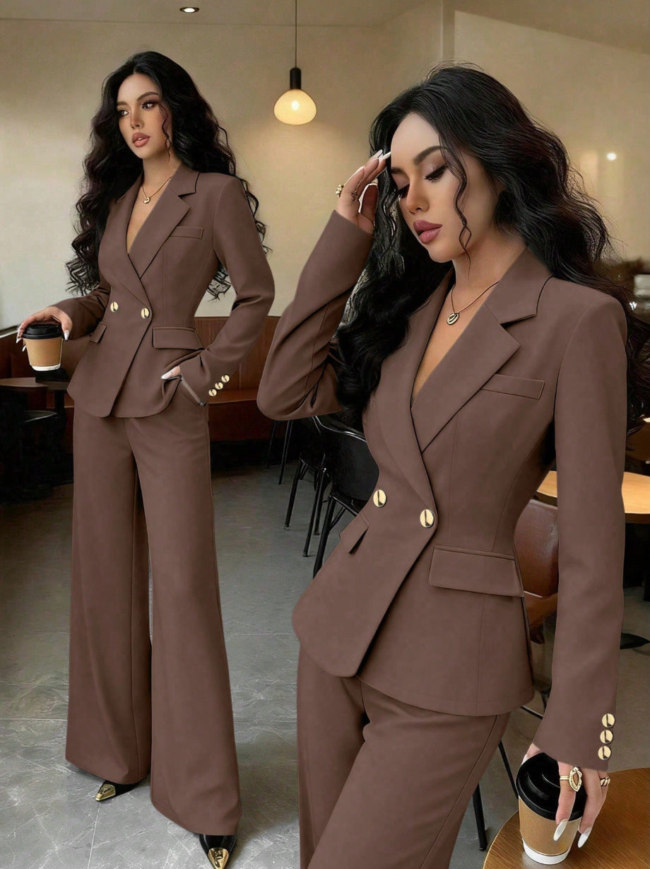 Damen Elegantes Blazer- und Hosen-Set Shop Nory