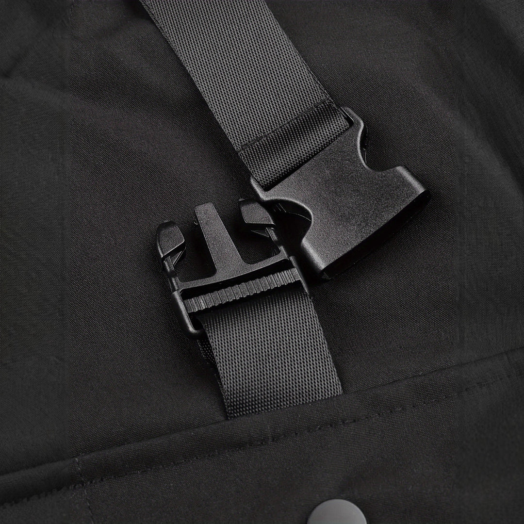 Herren Utility-Bomberjacke mit Brustklappentaschen, Schultergurten und Rippbündchen Shop Nory