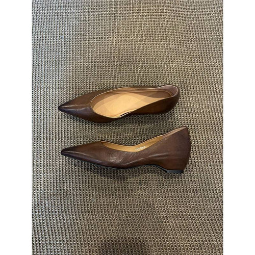 Damen Elegante spitz zulaufende Slipper‑Ballerinas aus softem Glattleder mit minimalem Keilabsatz Shop Nory