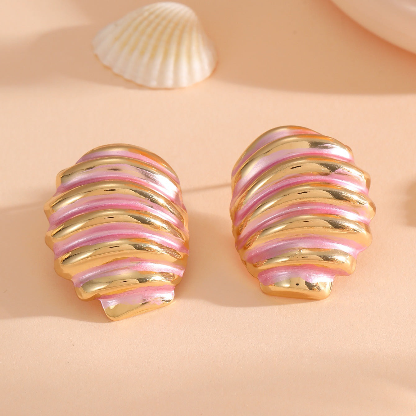 Damen Ohrclips im maritimen Muschel-Design Shop Nory