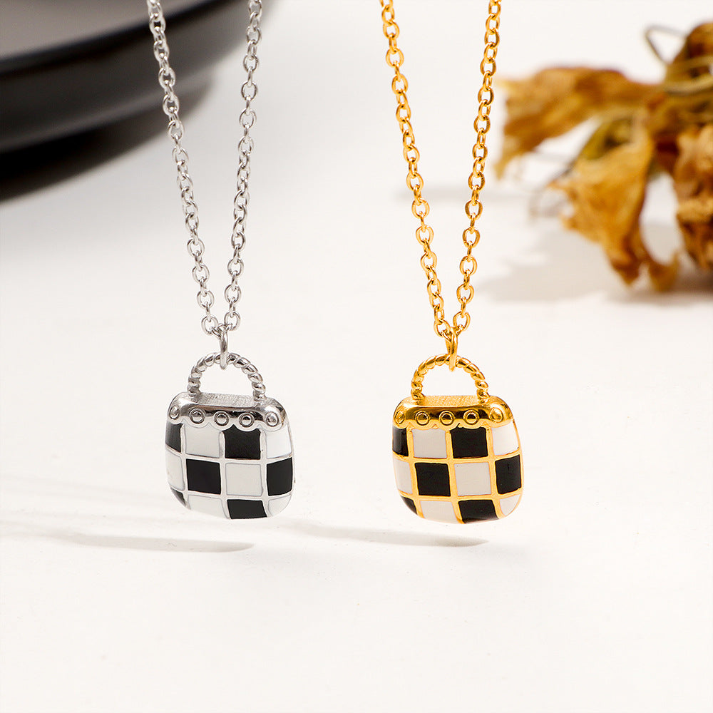 Damen Halskette mit originellem Anhänger im Retro-Stil Shop Nory