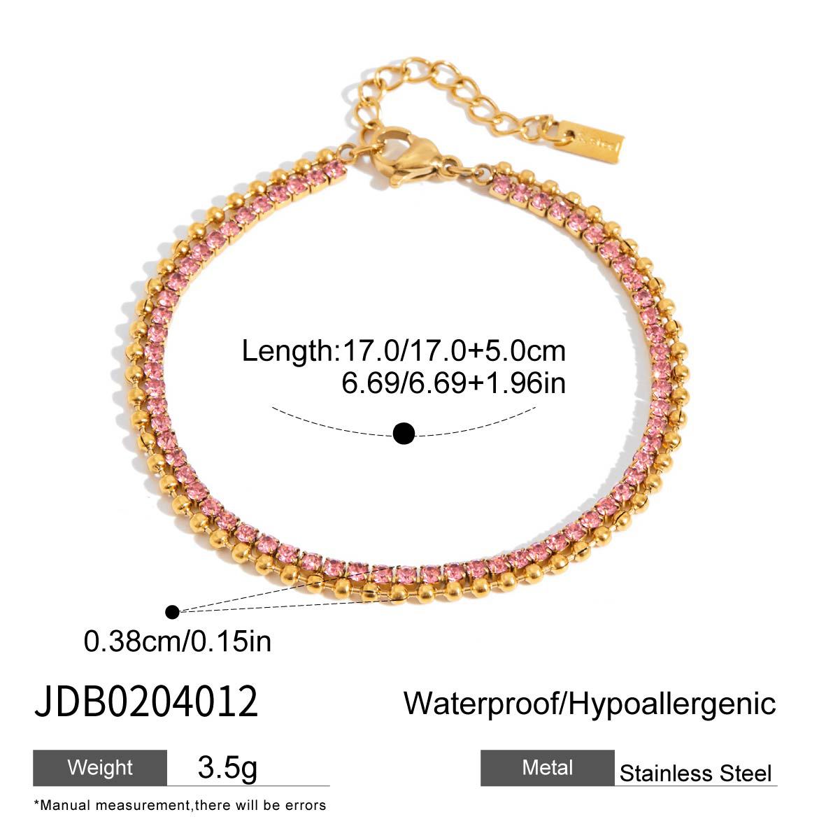 Damen Armband mit funkelnden Zirkonia-Details und hypoallergener Edelstahlverarbeitung Shop Nory