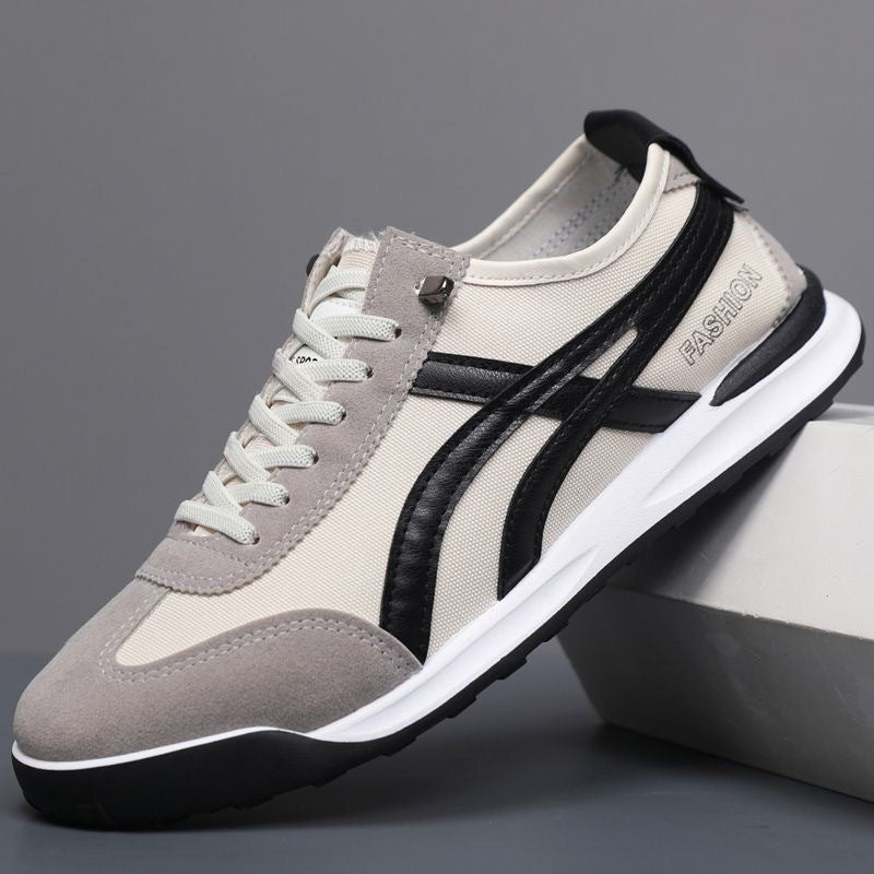 Herren Retro-leichte Low-Top Sneaker mit Canvas-Obermaterial und Wildleder-Overlays Shop Nory