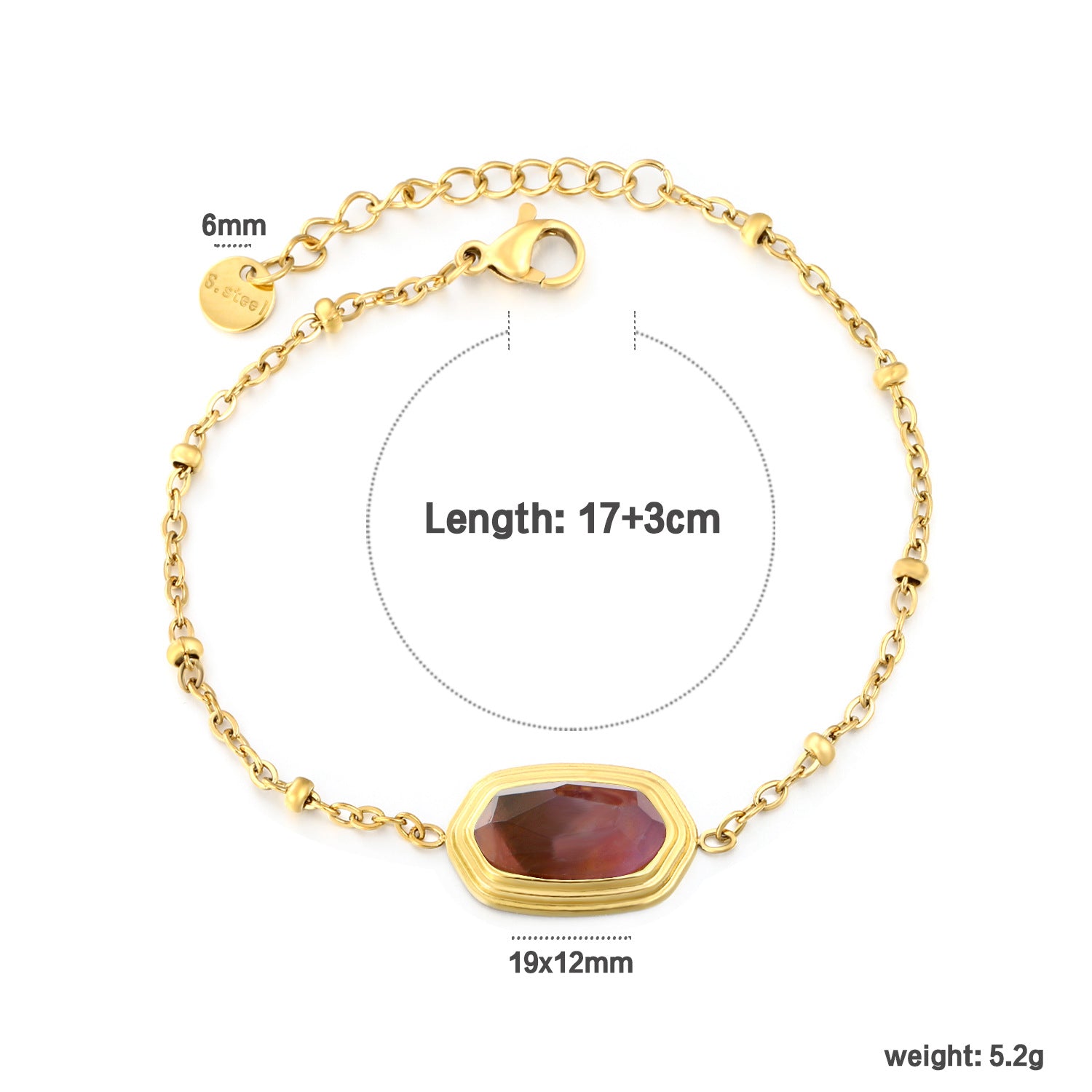 Damen Armband mit eleganten Türkisanhängern und verstellbarem Kettendesign Shop Nory